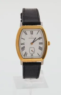 Eterna 1856 30mm Yellow gold and Stainless steel White