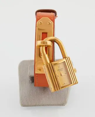 Hermès Kelly 3901 20mm Stainless steel and Gilt-metal Gold-coloured