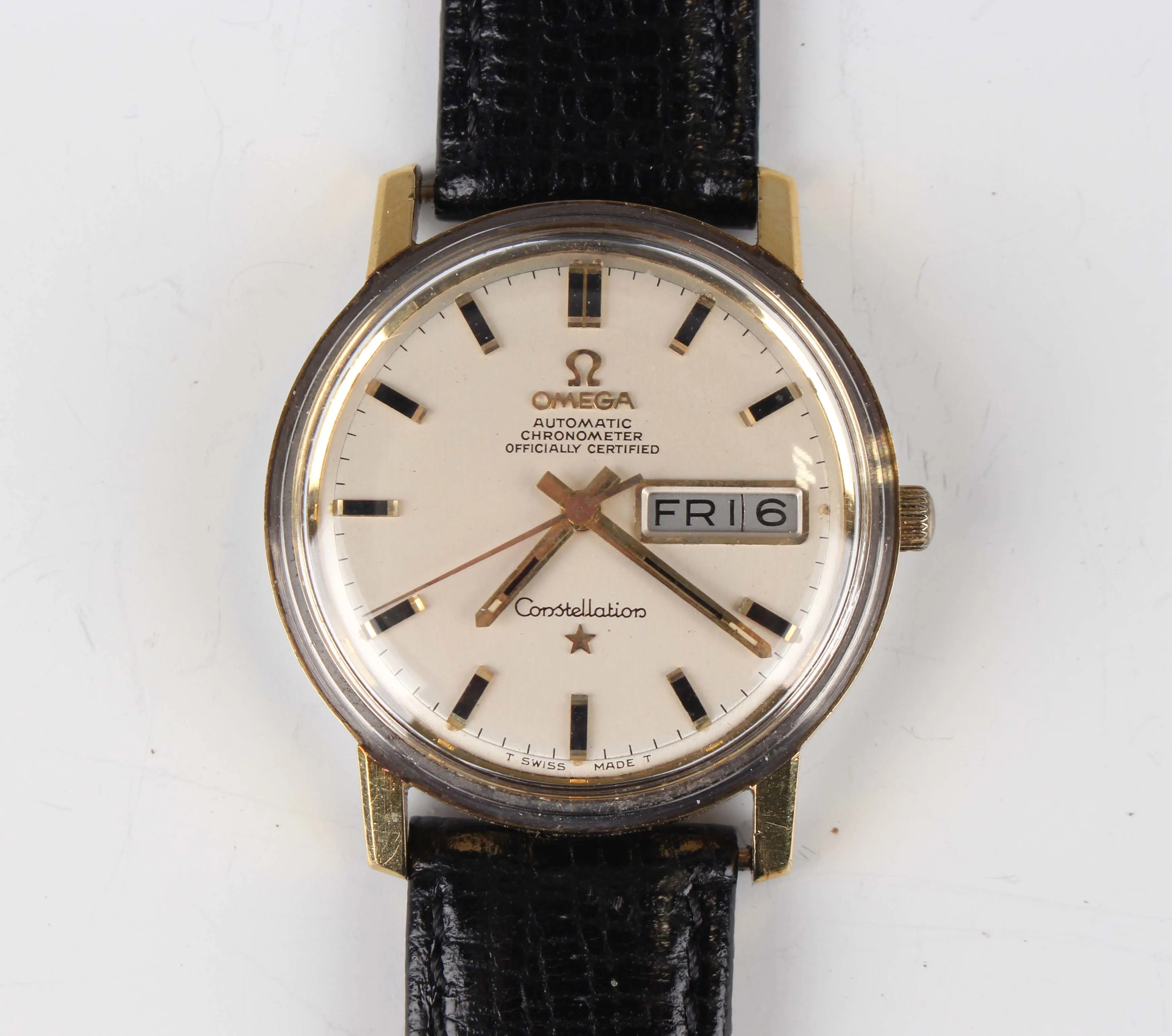 Omega Constellation 35mm Stainless steel and Gilt-metal Silver