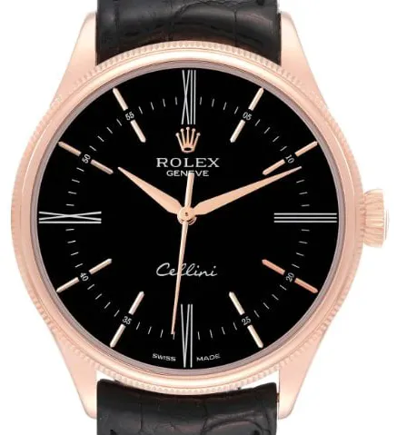 Rolex Cellini 50505 39mm Rose gold Black