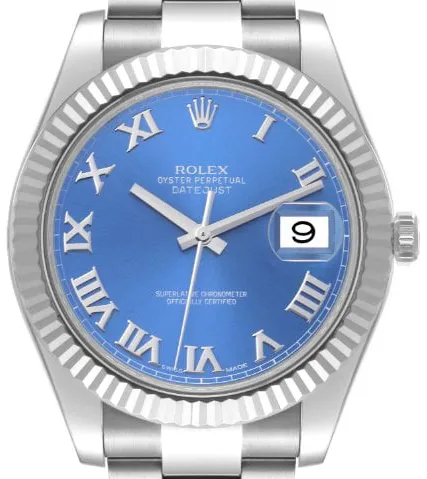 Rolex Datejust II 116334 41mm Stainless steel Blue