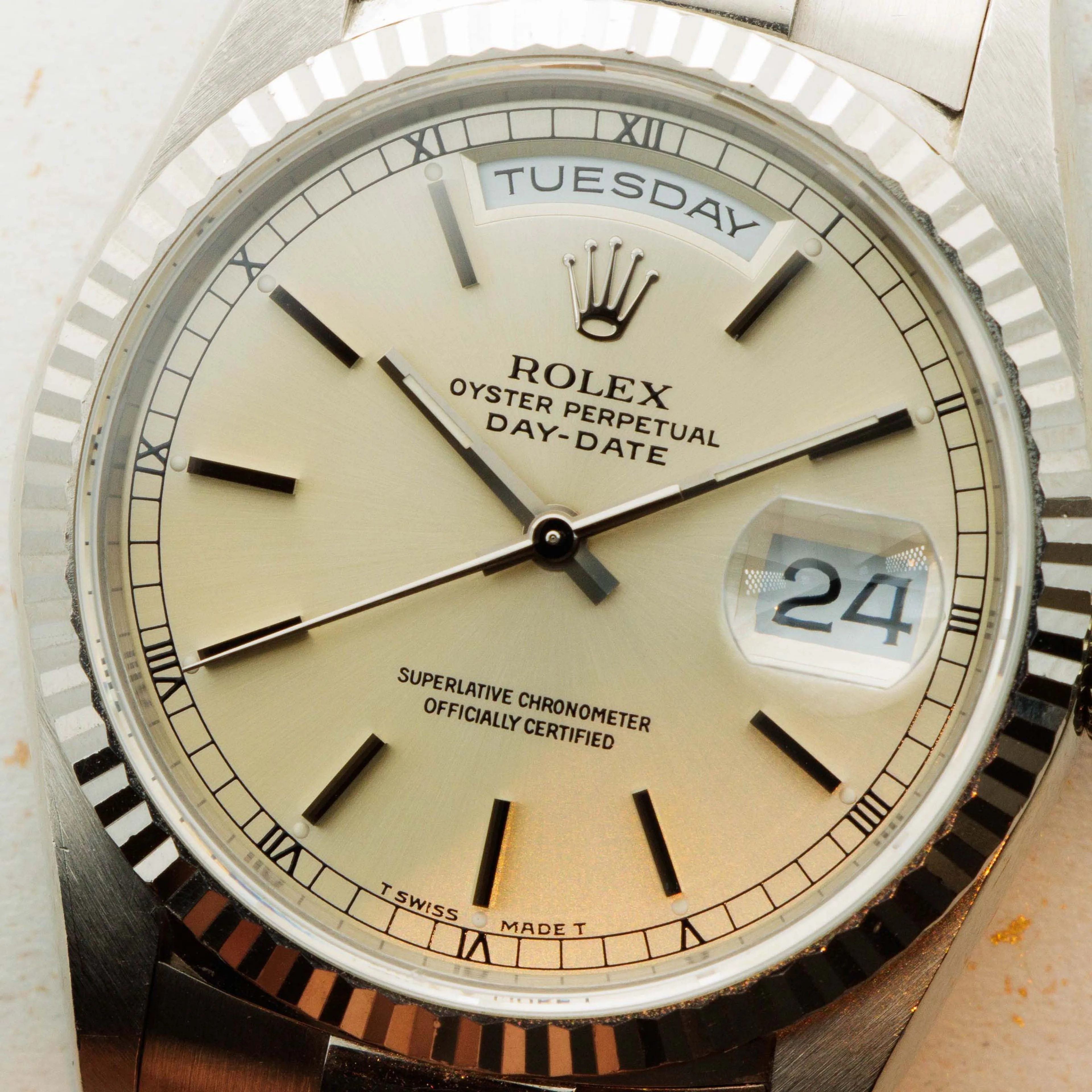 Rolex Day-Date 36 18239 36mm White gold Silver 10