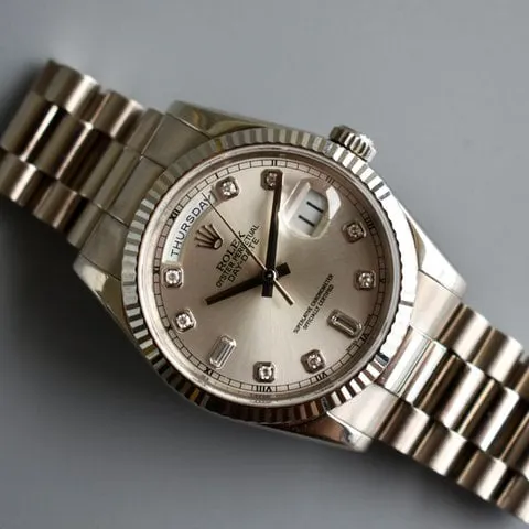 Rolex Day-Date 36 118239 36mm White gold Silver