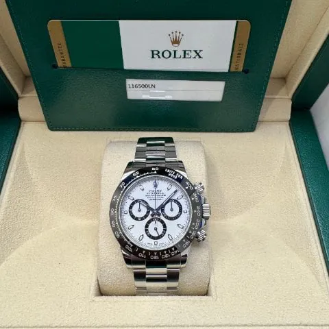 Rolex Daytona 116500LN 40mm Stainless steel White