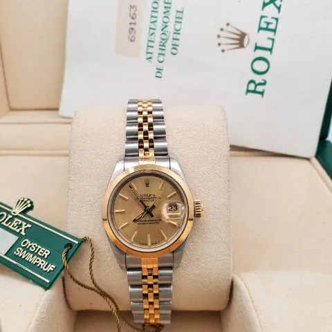 Rolex Lady-Datejust 69163 26mm Gold/steel Champagne