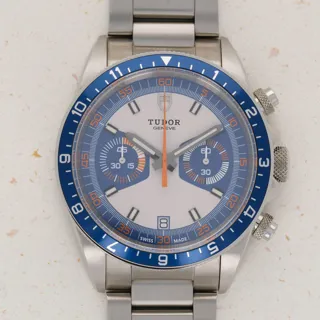 Tudor Heritage 70330B Stainless steel Blue and White