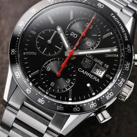 TAG Heuer Carrera CV2010 41mm Stainless steel Black