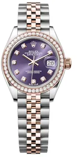 Rolex Lady-Datejust 279381RBR-0015 Rose gold and Stainless steel Purple