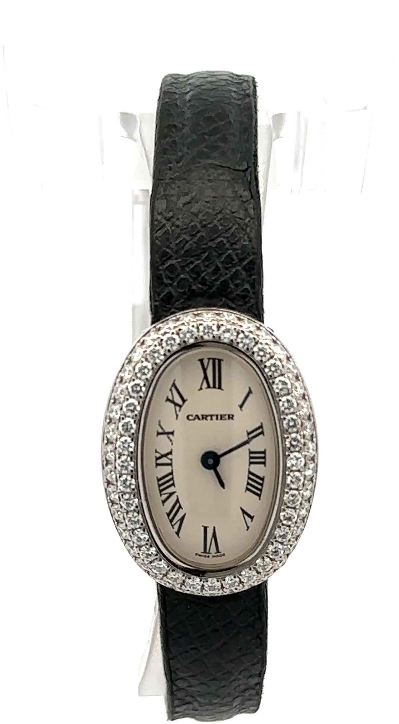 Cartier Baignoire WB509531 30mm White gold Silver Roman Numeral