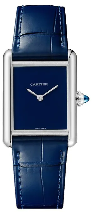 Cartier Tank WSTA0055 33mm Stainless steel Blue