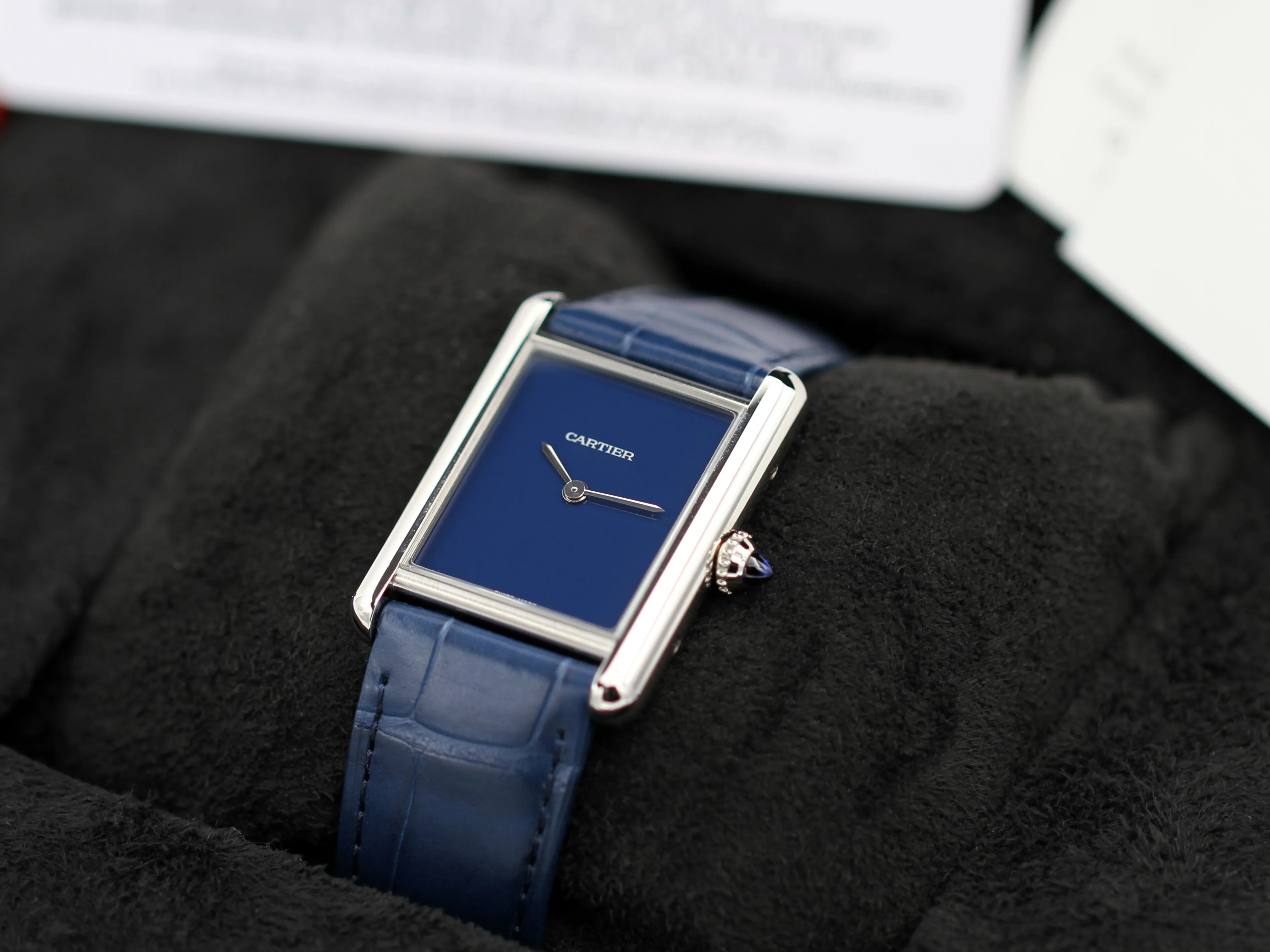 Cartier Tank WSTA0055 33mm Stainless steel Blue 4