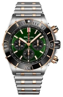 Breitling Chronomat UB0136251L1U1 44mm Yellow gold and Stainless steel Green