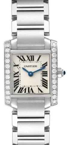 Cartier Tank Française W4TA0008 20mm Diamond Silver