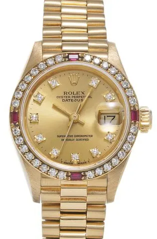 Rolex Lady-Datejust 69068G 26mm Yellow gold Champagne