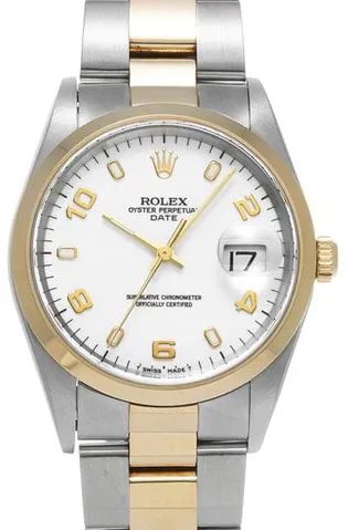 Rolex Oyster Perpetual Date 15203 34mm Stainless steel White