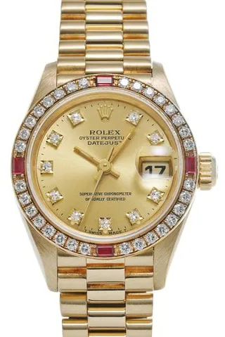 Rolex Lady-Datejust 69068G 26mm Yellow gold Champagne