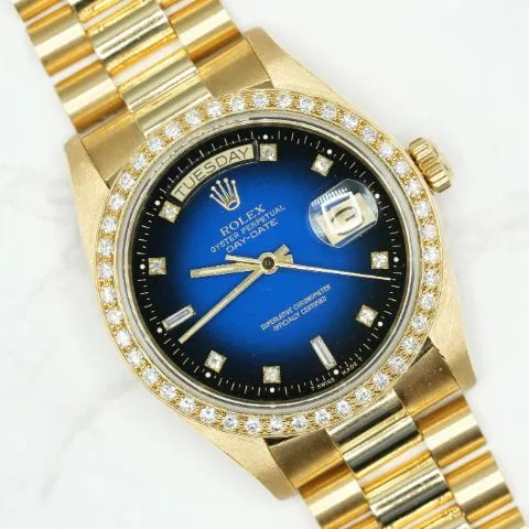 Rolex Day-Date 36 18048 36mm Yellow gold Blue