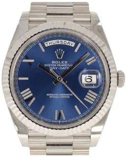 Rolex Day-Date 40 228239 White gold Blue