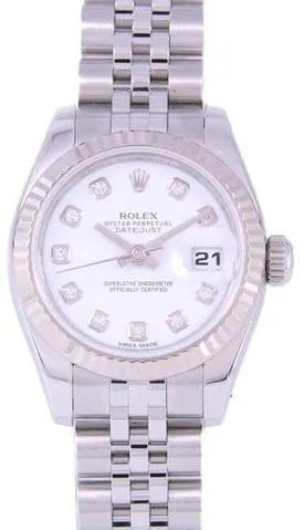 Rolex Lady-Datejust 179174G 26mm Yellow gold and Stainless steel White