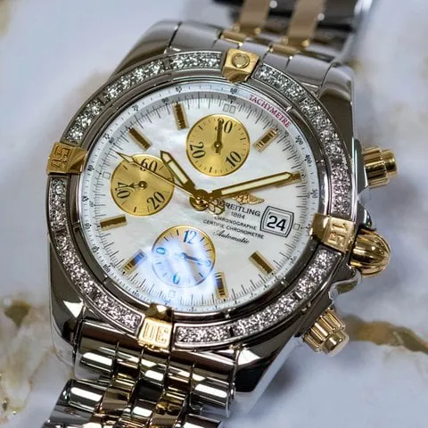 Breitling Chronomat B13356 44mm Two Tone Mother-of-pearl