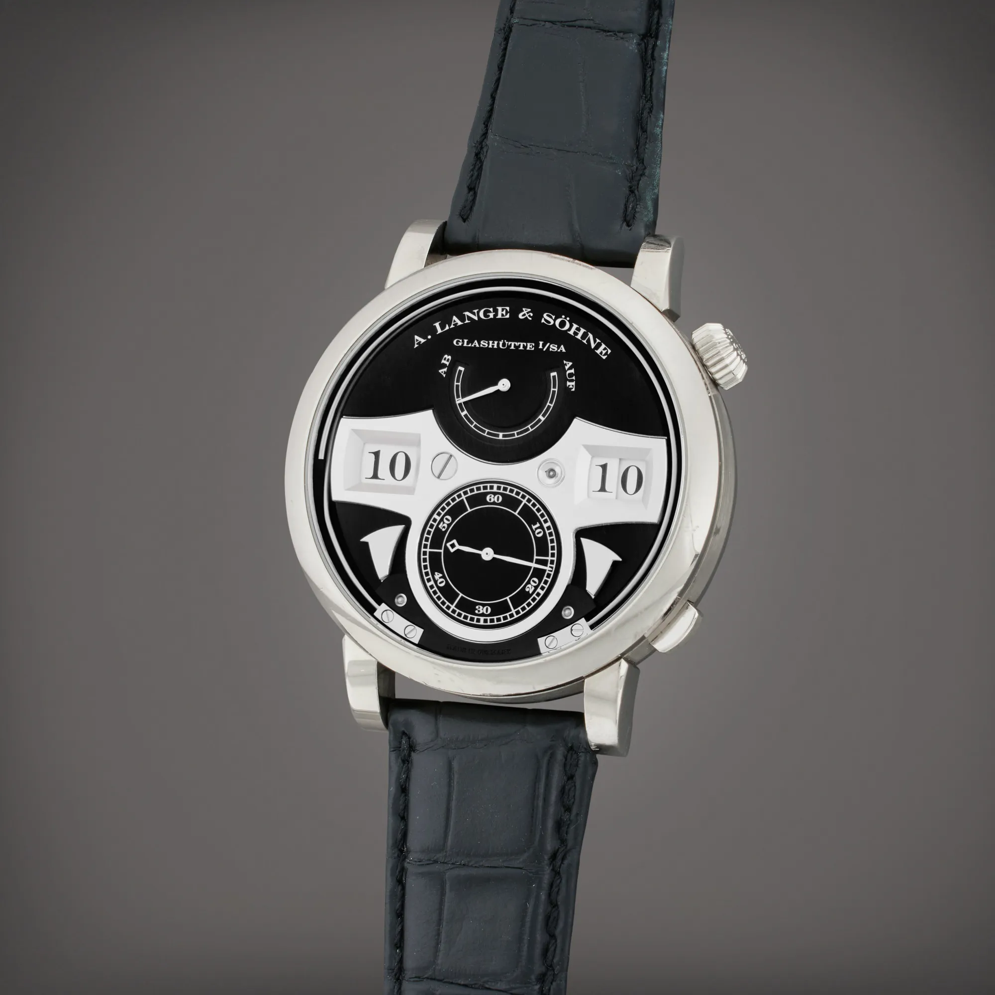 A. Lange & Söhne Zeitwerk 145.029 44mm White gold Black 1