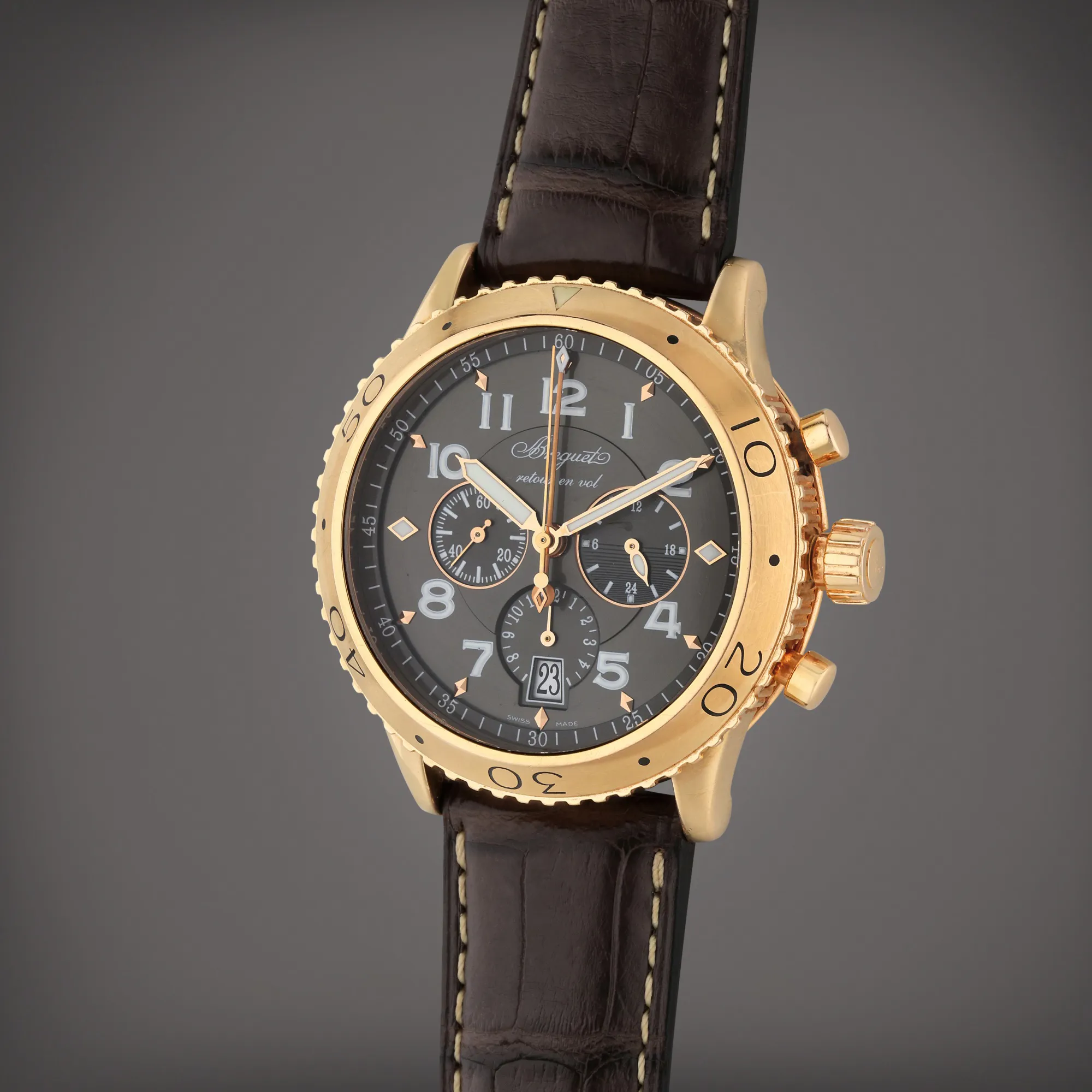 Breguet Type XXI 3810 43mm Rose gold Gray