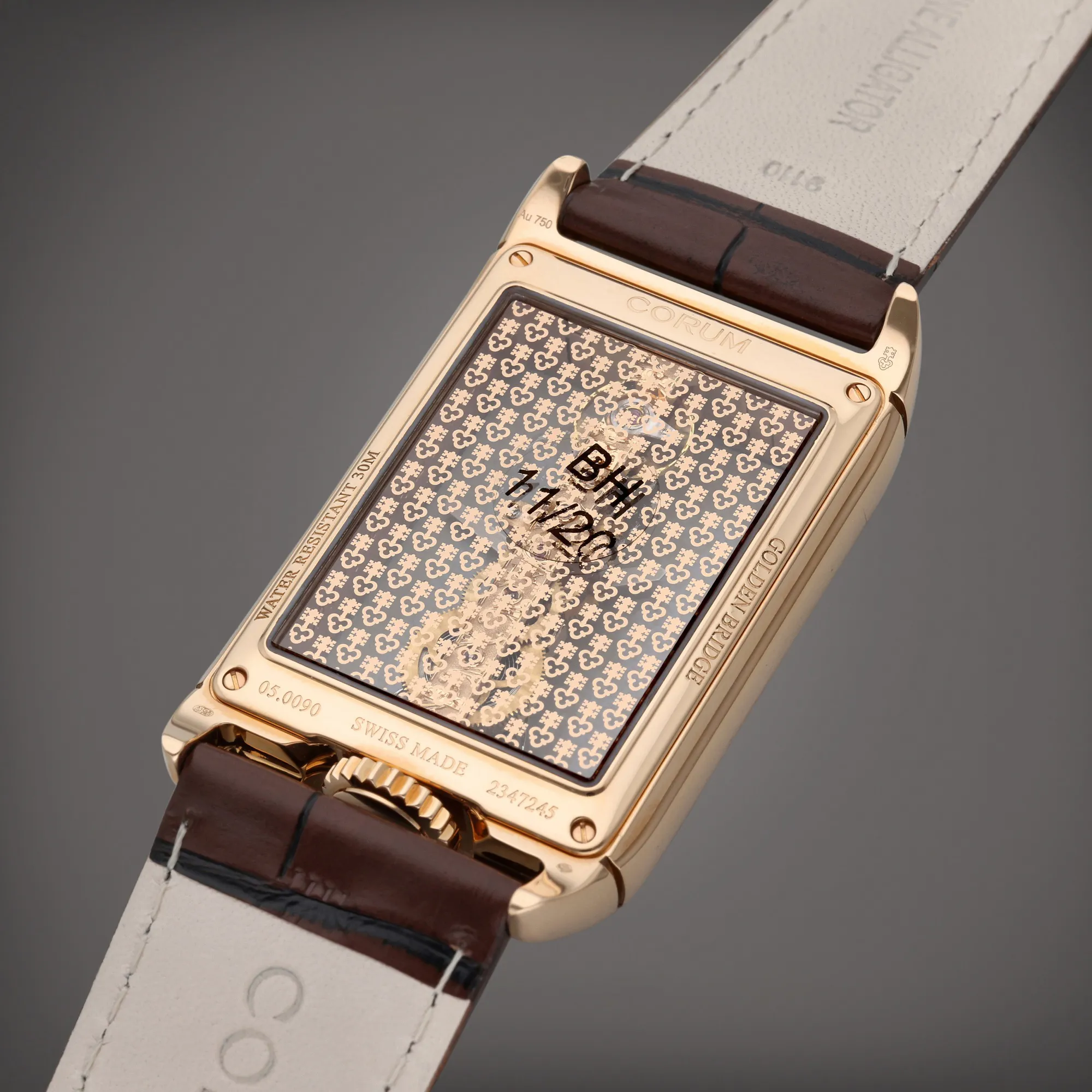 Corum Golden Bridge 05.0090 29.5mm Rose gold Skeletonized 1