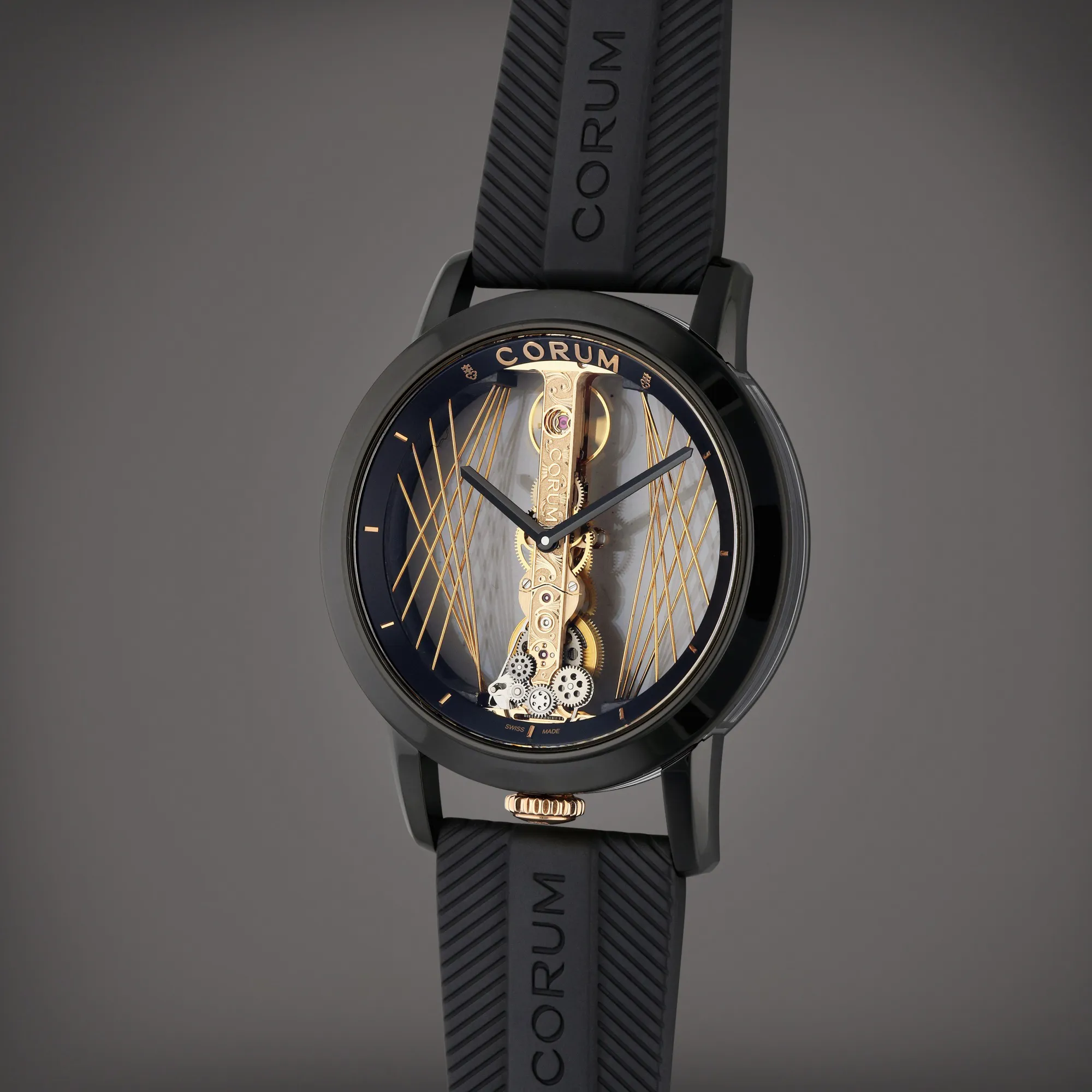 Corum Golden Bridge 05.0090 43mm Titanium and Black DLC Skeletonized