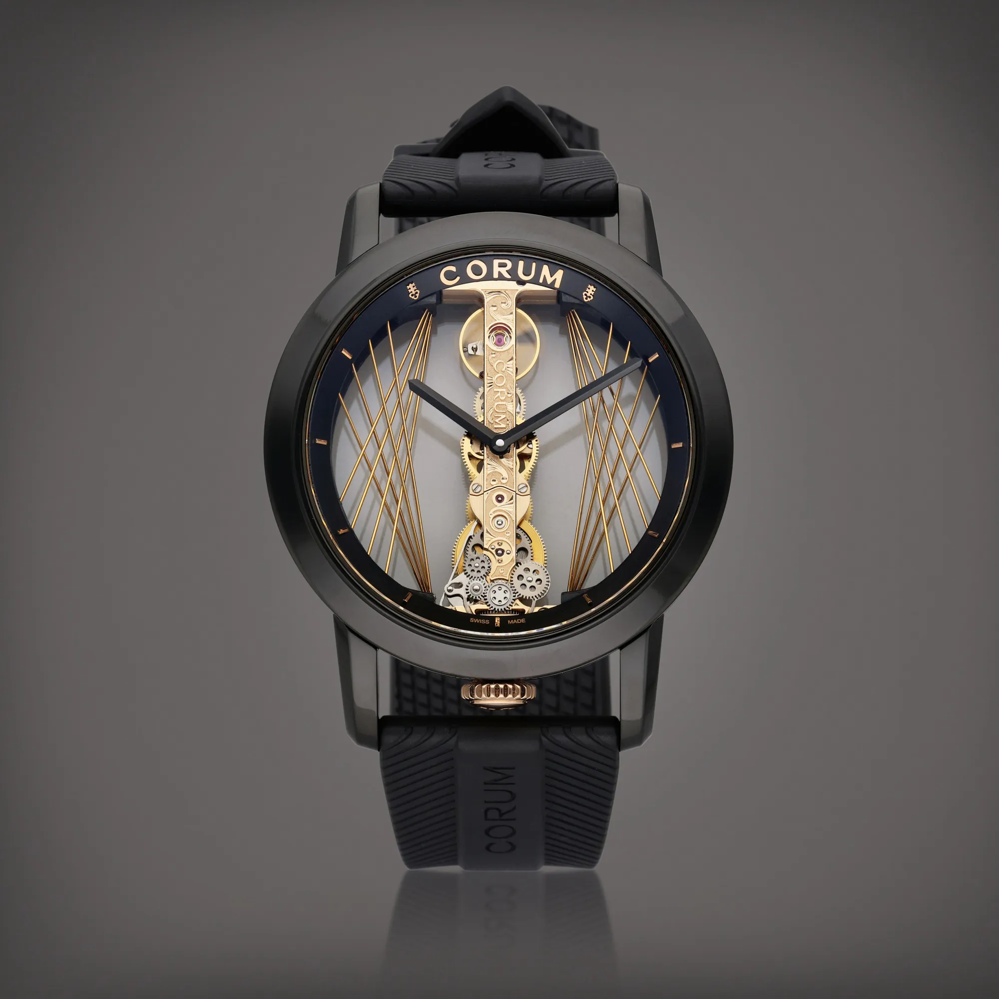 Corum Golden Bridge 05.0090 43mm Titanium and Black DLC Skeletonized 6