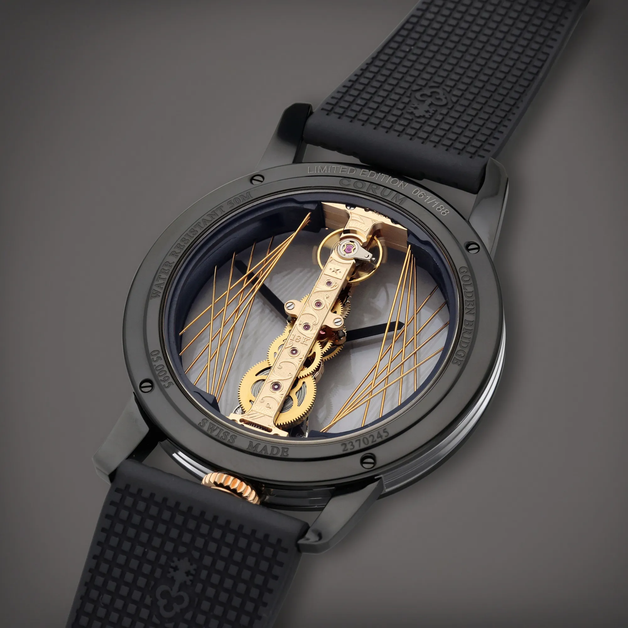 Corum Golden Bridge 05.0090 43mm Titanium and Black DLC Skeletonized 3