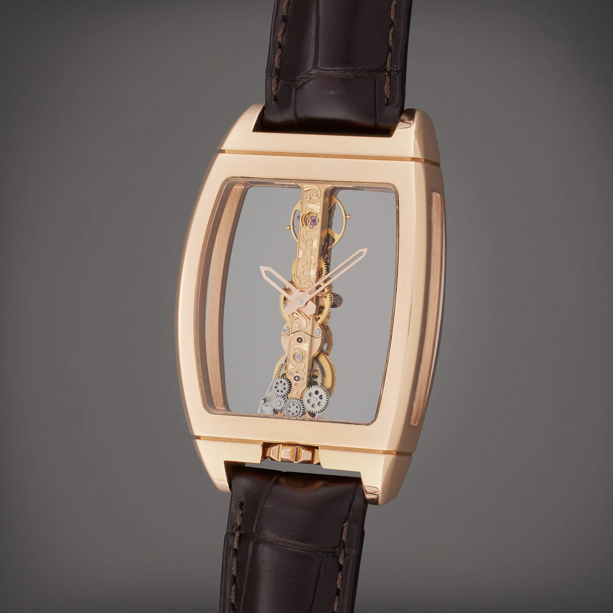 Corum Golden Bridge 113.160.55/0002 0000 50mm Rose gold Skeletonized