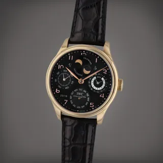 IWC Portuguese Perpetual Calendar 5021 Yellow gold Black