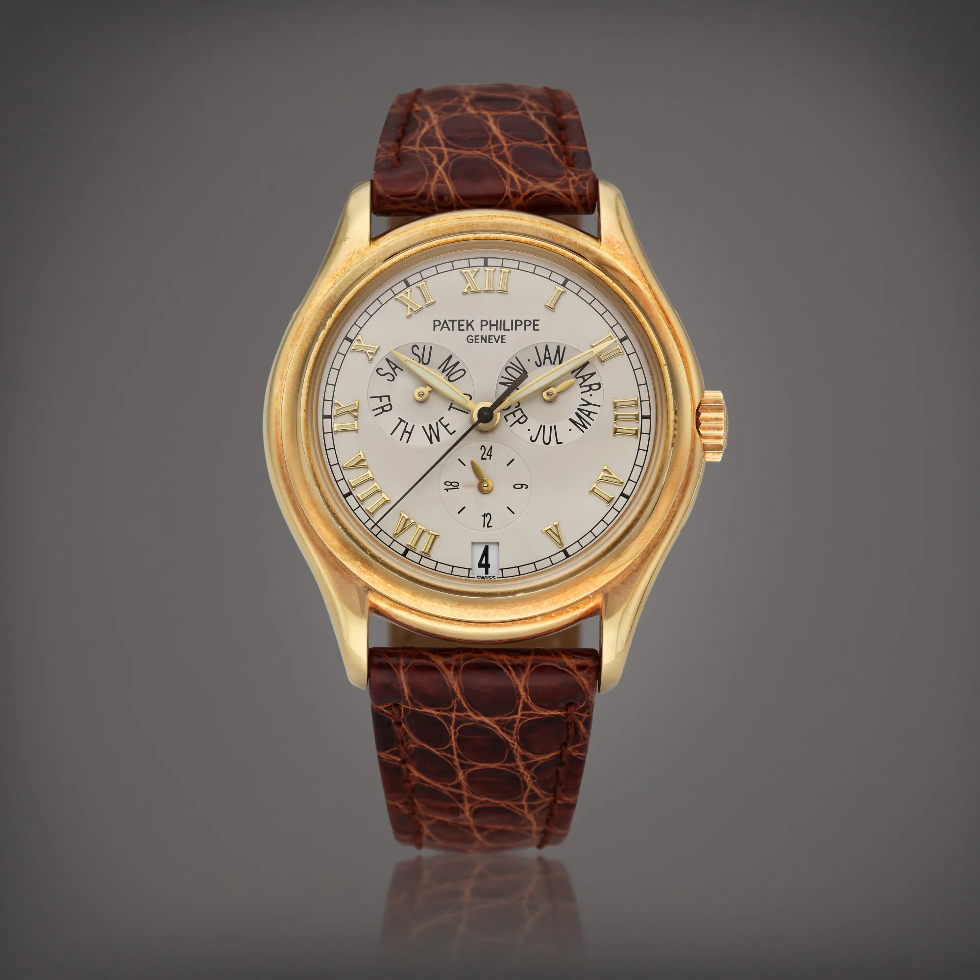 Patek Philippe Annual Calendar 5035 37mm Yellow gold Silver 4