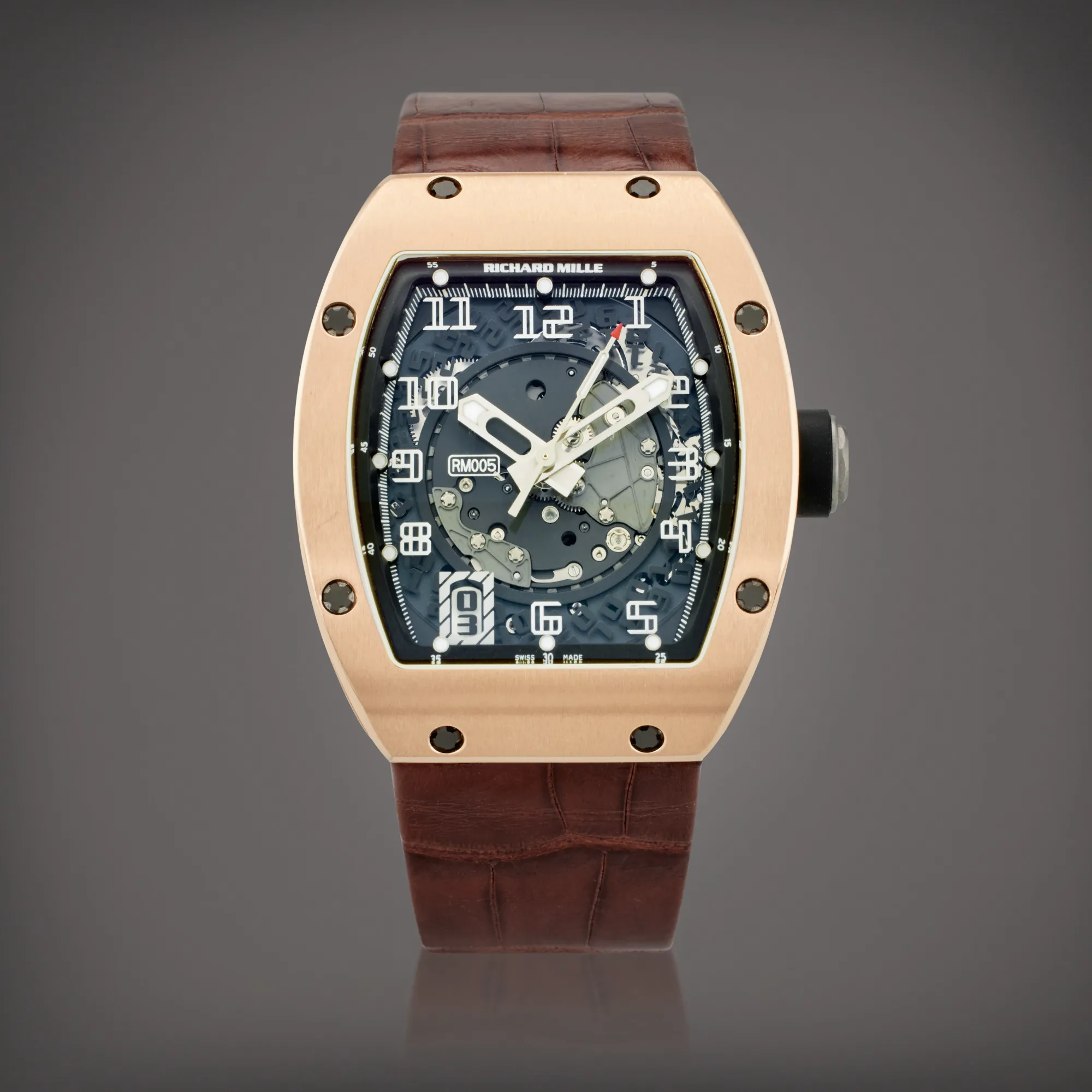 Richard Mille RM 005 RM005 AF PG 37.5mm Rose gold Semi-skeletonized 4