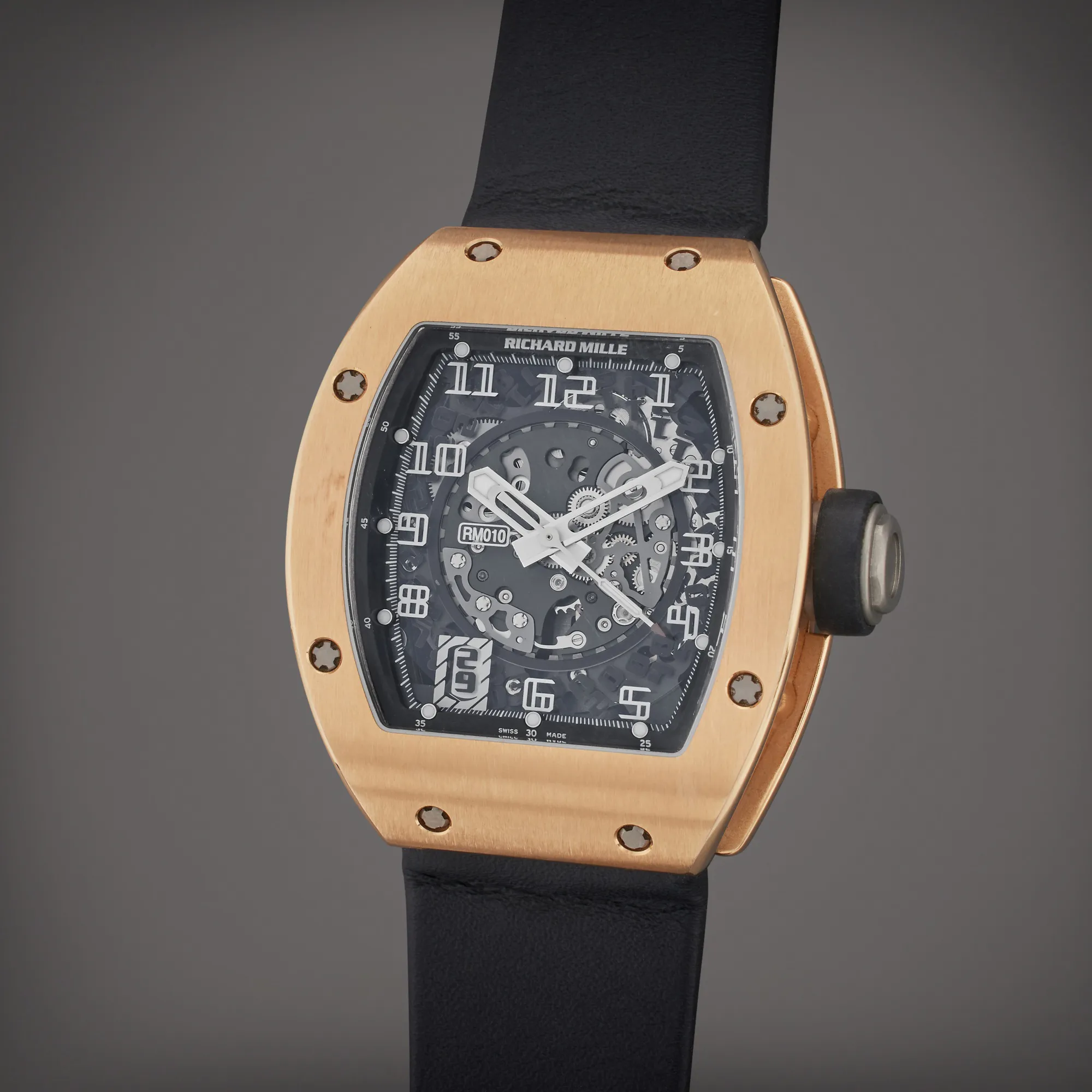 Richard Mille RM 010 RM 010 AG RG 48mm Rose gold Semi-skeletonized