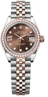 Rolex Lady-Datejust 279381RBR-0003 Rose gold and Stainless steel Brown