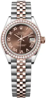 Rolex Lady-Datejust 279381RBR-0009 Rose gold and Stainless steel Brown