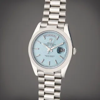 Rolex Day-Date 40 228206 Platinum Blue