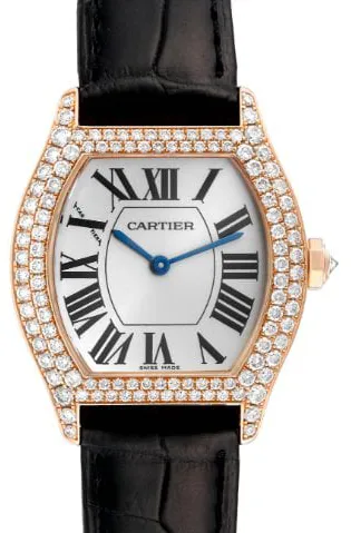 Cartier Tortue WA503751 34mm Rose gold Silver