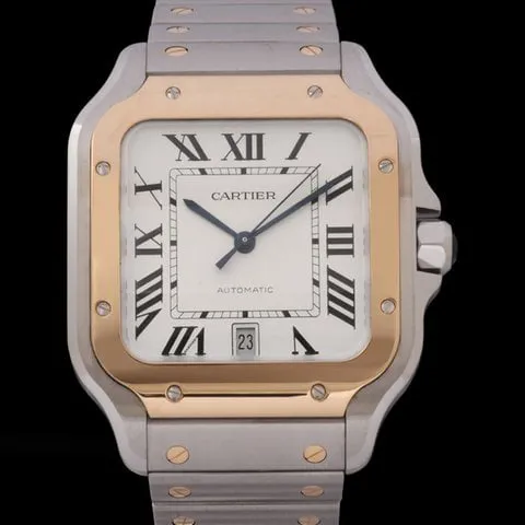 Cartier Santos W2SA0009 40mm Yellow gold and Stainless steel Silver