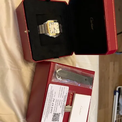 Cartier Santos W2SA0009 40mm Yellow gold and Stainless steel Silver