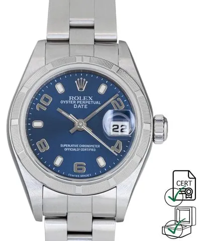 Rolex Oyster Perpetual Date 79190 26mm Stainless steel Blue