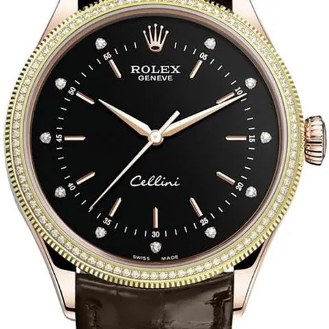 Rolex Cellini 50605RBR-0013 39mm Rose gold Black