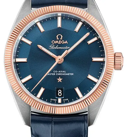 Omega Globemaster 130.23.39.21.03.001 39mm Yellow gold and Stainless steel Blue