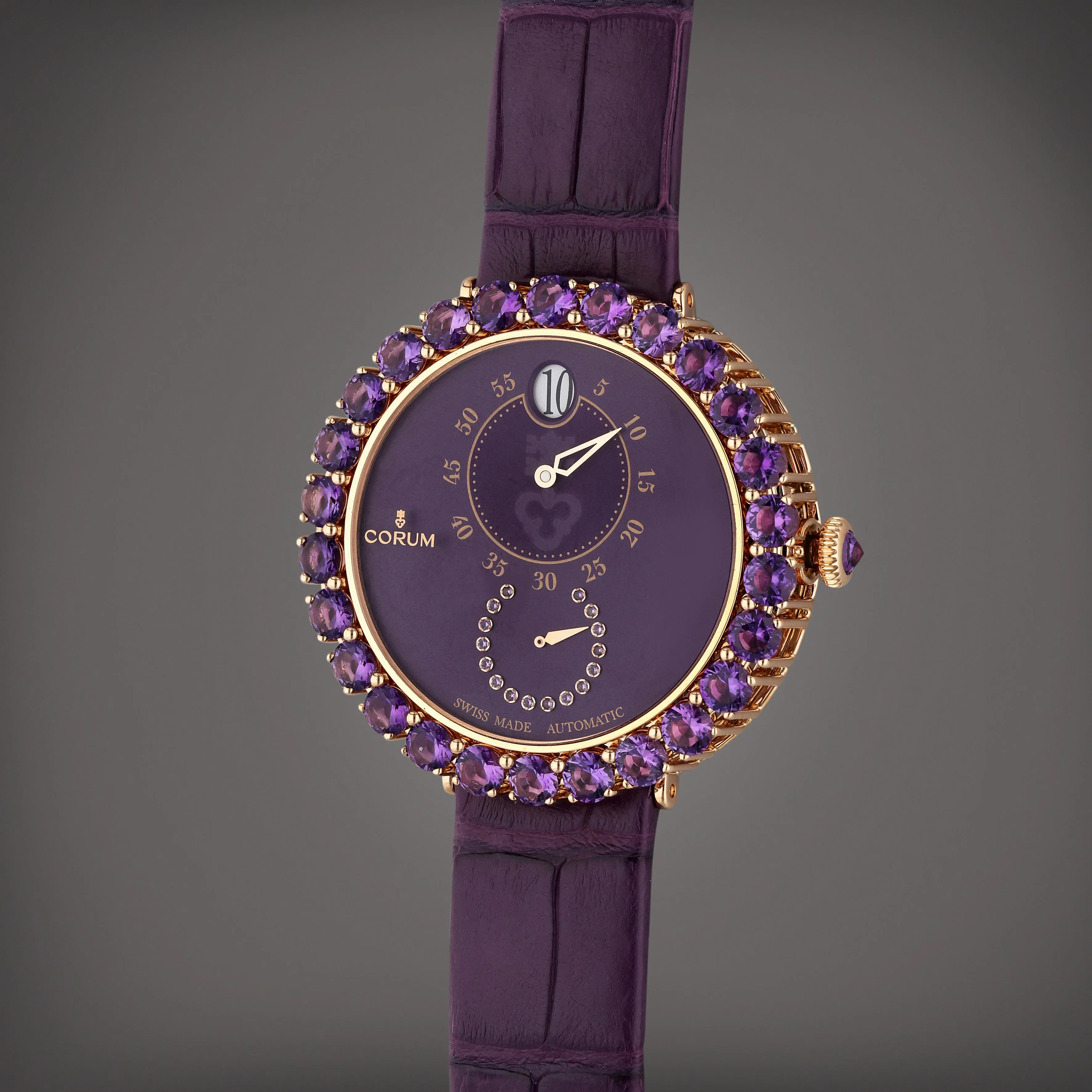 Corum Heritage Eleganza 06.0022 40mm Rose gold and Diamond Purple