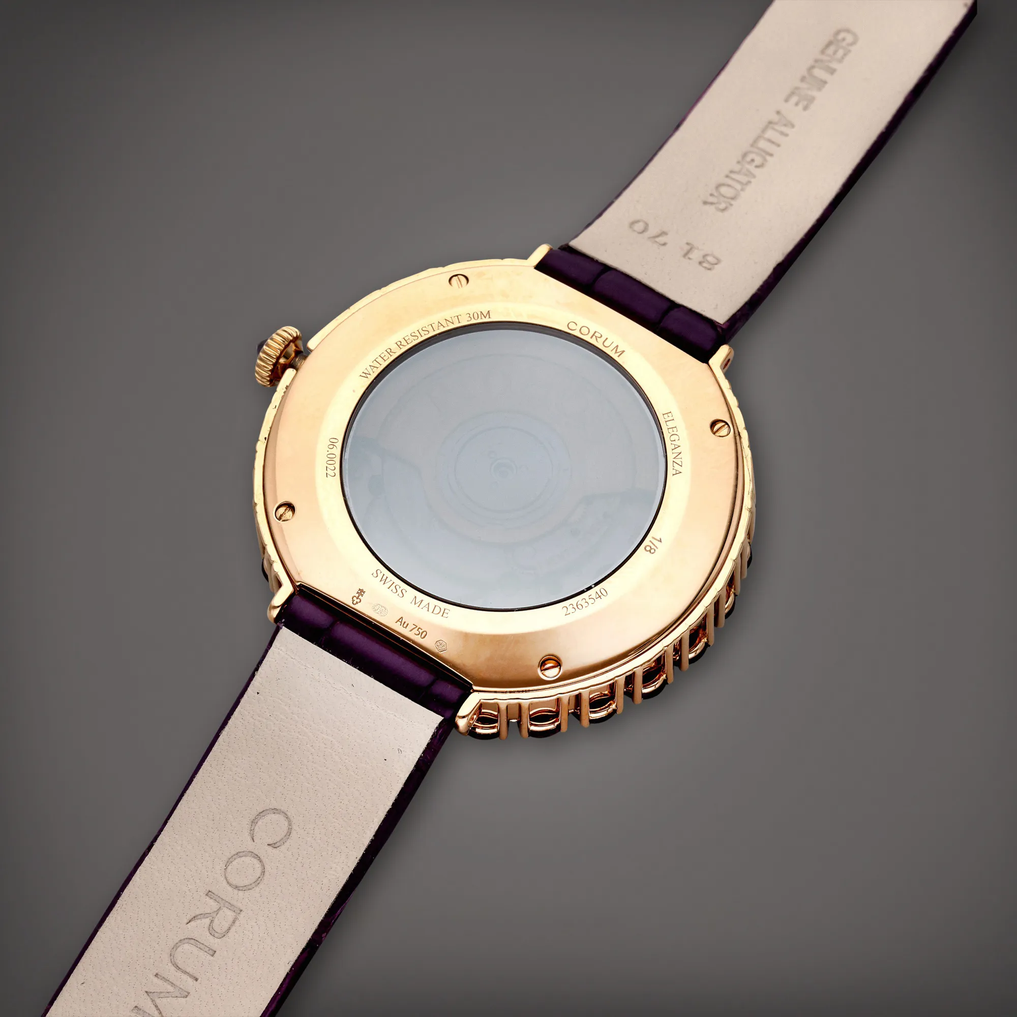 Corum Heritage Eleganza 06.0022 40mm Rose gold and Diamond Purple 4