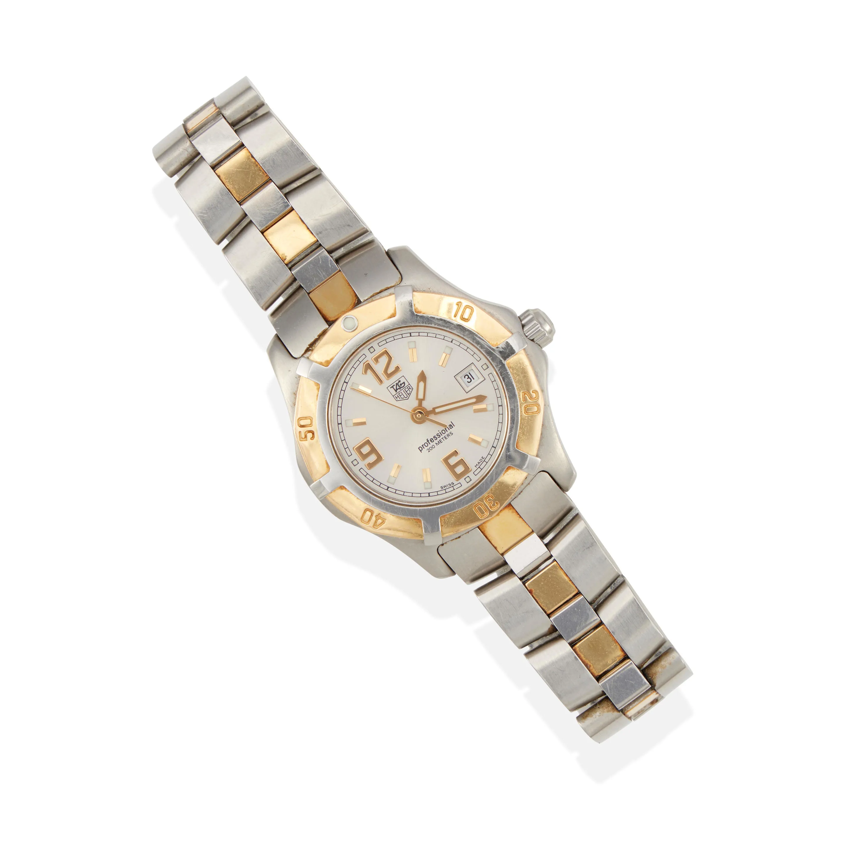 TAG Heuer Professional : nullmm Yellow gold and stainless steel White