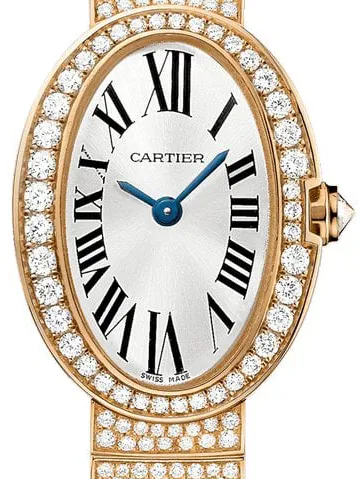 Cartier Mini Baignoire HPI00499 25.5mm Rose gold Silver