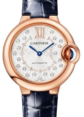 Cartier Ballon Bleu de Cartier WGBB0052 33mm Rose gold Silver