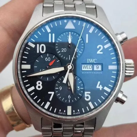 IWC Pilot Chronograph IW377717 43mm Stainless steel Blue